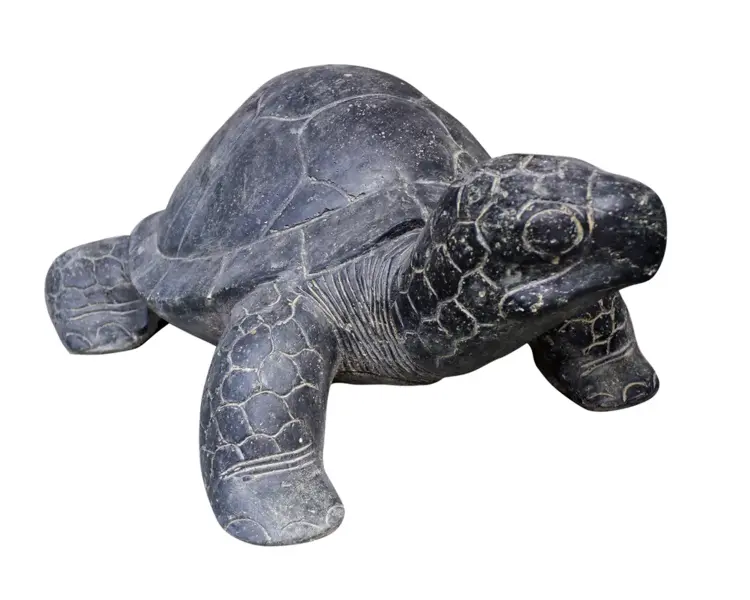 Product image 3 of the product “Turtle in size 60cm Length | Cast stone, handcrafted & coloured ”